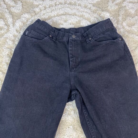 Vintage Chic Women's High Rise Black Denim Jeans sz 12p Cotton Made in USA Curvy - Picture 3 of 10